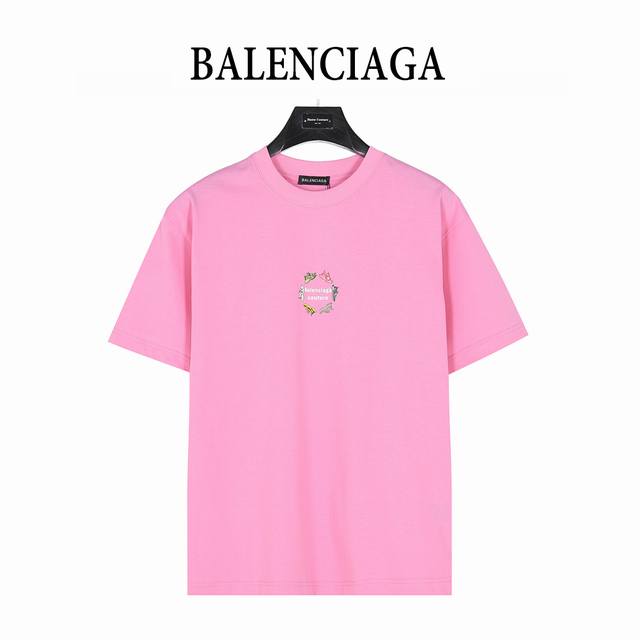 Balenciaga 巴黎世家 25Ss 老爹鞋图案字母印花短袖T恤 购入原版开模打造，全套定制辅料，所有细节完美还原 定织定染260G纯棉精梳棉面料，洗水后达