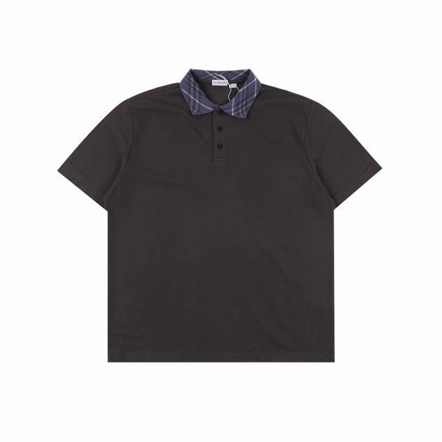 Burberry巴宝莉Bbr 格纹拼接短袖Polo衫 原版定制 G珠地布料，以经典设计与高品质面料著称，采用意大利或葡萄牙生产的棉质珠地网眼布，部分款式含有机棉