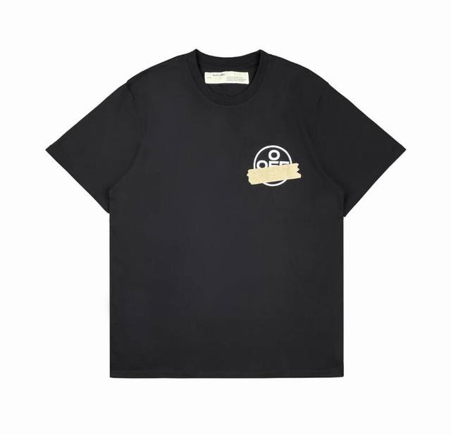 高版本Off-White 20Ss黄色胶带箭头款短袖T恤！男女同款！采用定制 克纯棉双纱面料，经典Os版型，不挑身材。德国进口机器高清数码印花，环保级材料，色彩