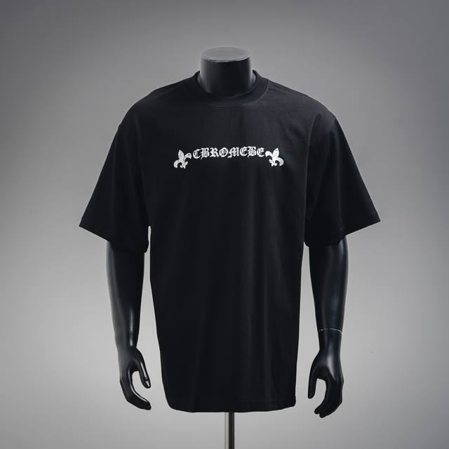 Chrome Hearts 克罗心Ch 后背马蹄裂纹印花短袖T恤 面料采用 克重精梳棉，定制32支1*1螺纹，成衣两遍水洗处理，面料舒适亲肤无异感，定制定染面料