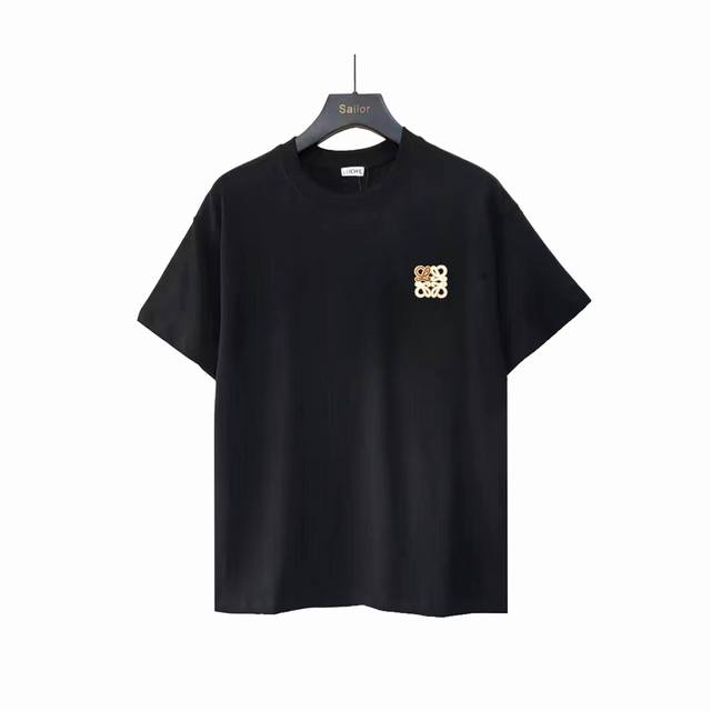 实拍细节图+尺码表 Loewe 罗意威 拼色字母毛巾刺绣短袖 大Logo经典识标印花精致升级 原版面料 官方同款 短袖T恤 定制300克 手感非常舒服 春夏最新