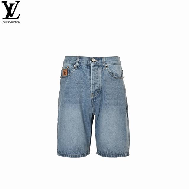 Louis Vuitton 路易威登 25Ss 刺绣口袋牛仔短裤 采用430G定制牛仔布料，棋盘皮牌五金原版开模，珍珠纽扣手工镶嵌。使用进口特种机器绣花字母。短