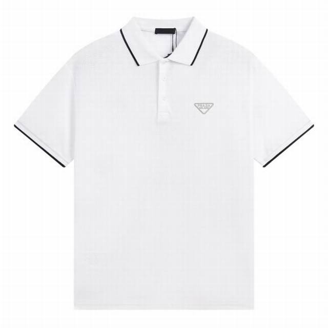 Prada 普拉达 25Ss 胸口三角标撞色刺绣Polo短袖 客供精仿棉打造珠地材质面料，质感柔软细腻爽滑，舒适透气凉爽， 且久穿久洗不褪色不变形。进口田岛机刺