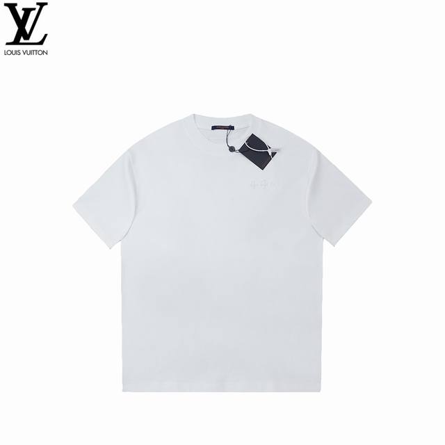 Louis Vuitton 路易威登25Ss 三花刺绣短袖 超高品质绣花贴布 采用260克 32支双纱面料质感超赞 %纯棉 宽松版型 潮流男女同款 现货发售 支