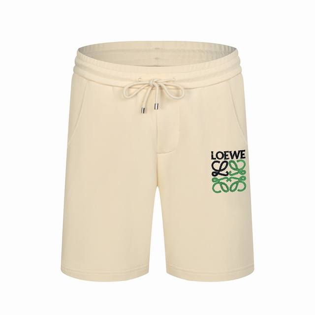 Loewe罗意威 Ss牙刷绣工艺休闲情侣宽松纯棉毛圈短裤 最高版本！定制420克毛圈卫衣面料！特殊走线工艺 完全对版 辅料：开模原版过鉴定领标 %真丝洗水标。正