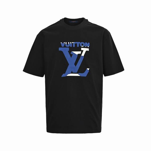 Louis Vuitton 路易威登 25Ss 撞色拼接Logo压胶印花短袖 面料采用定制240G 26支特滑双股精棉平纹高密无尘全棉布料。前幅高密度加厚，走线