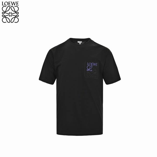 Loewe 罗意威 口袋绣花Logo短袖 采用240克32支双纱百分百棉手感舒适柔软 领口螺纹定染加厚 久穿不变形 三标齐全 专业大厂出品 做工无可挑剔 Loe