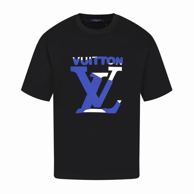 路易威登 Louis Vuitton 夏季新款 压胶印花字母撞色拼接圆领短袖T恤 图案色彩鲜明饱满, 质感清晰，将整体风格以及想要表达传递的精髓理念都完美呈现,