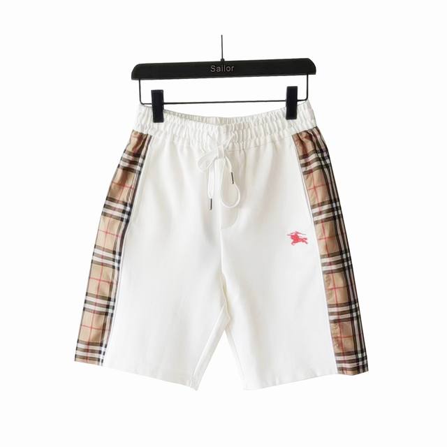 细节图 Burberry 巴宝莉 经典织带拼接Logo标识短裤 侧边织带 五分裤 高品质牛肚面料 特别手感 超级质感 舒适柔软透气 休闲宽松版型 潮流男女同款