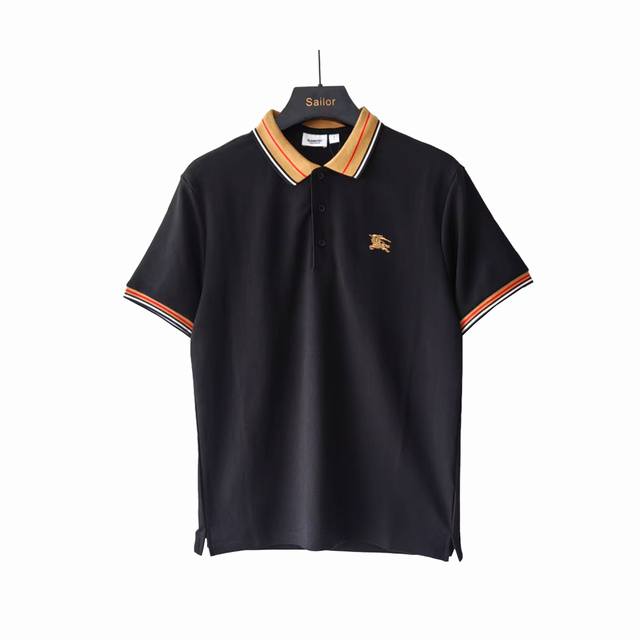 实拍细节图+尺码表 Burberry 巴宝莉 格纹战马小标刺绣Polo衫 最经典的一款常青小标设计 胸口精美的刺绣Logo设计 ，纯棉质感亲肤舒适 商务休闲皆宜