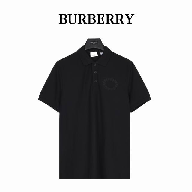 Burberry巴宝莉Bbr 24Ss 胸口麦穗刺绣短袖Polo衫 面料采用240G专用珠地面料，宝蓝色,花灰色珠地布为原版定染。前幅采用进口田岛机万针刺绣，下