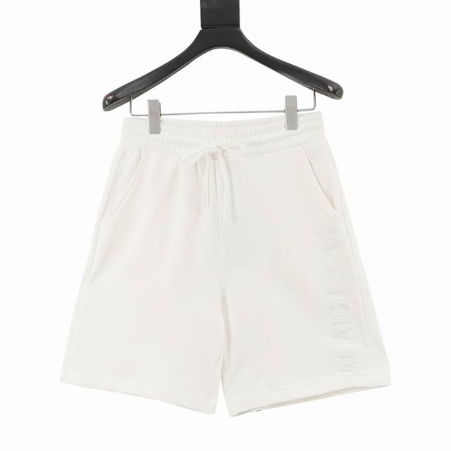 Balenciaga 巴黎世家 25Ss 刺绣字母徽标短裤 面料采用380G纯棉毛圈面料，订染颜色后整蚀毛处理，对照原版做丝滑超柔处理，布面肌理股线清晰明显，垂
