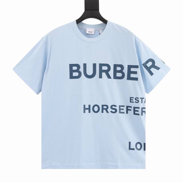Burberry 巴宝莉 厚胶字母Logo印花短袖 面料采用定制210G32支特滑双股平纹高密全棉布料。定制软胶0.6Cm发泡皮，激光切割，热转印高温厚胶工艺。