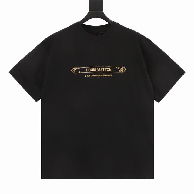 Louis Vuitton Lv Damier金丝刺绣珠地短袖T恤 正品8800购入，定织40支珠地提花面料，配套1*1索罗纳罗纹，面料提花，金丝刺绣，面料酵洗