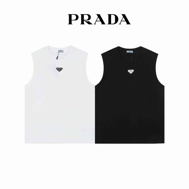 Prada普拉达 定制三角章 ：黑色白色 ：Xs-L