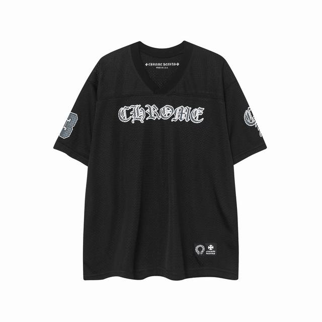 最高版本Chrome Hearts克罗心 梵文网眼冰球服短袖，秒杀通货版本，双面网眼定位非常耗时 人工损耗成本很高 和市面上那种薄的透底的垃圾货完全不是一码事