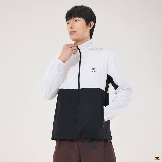 Arc’Teryx始祖鸟 独家实拍上新夏季高品质Upf70+时尚拼接撞色机包高弹薄外套冰丝防晒户外钓鱼服爬山健身防晒衣，本季主打，货源充足，放心主推，高端品质，