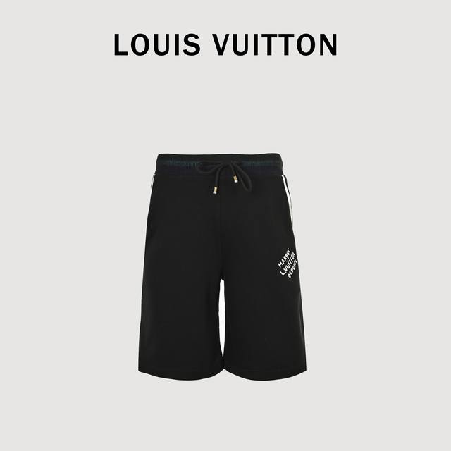 Louis Vuitton 路易威登 25Ss 标识刺绣短裤 定制双股纱棉质卫衣面料，采用进口机刺绣工艺 使用先进的计算机控制系统和精密的机械部件 实现Marq