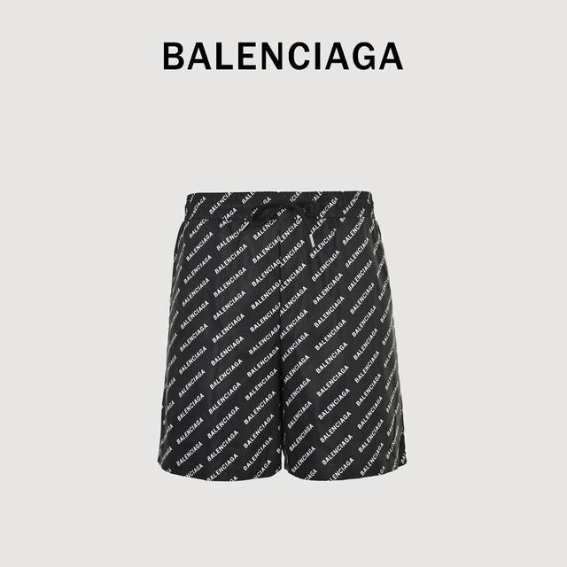 Balenciaga 巴黎世家 25Ss 满印弹幕短裤 沙滩旅游必备休闲短裤！高订制原版五金！ 上身效果超正，腿部线条完全得到彰显，全客供进口速干面料 纹理 紧