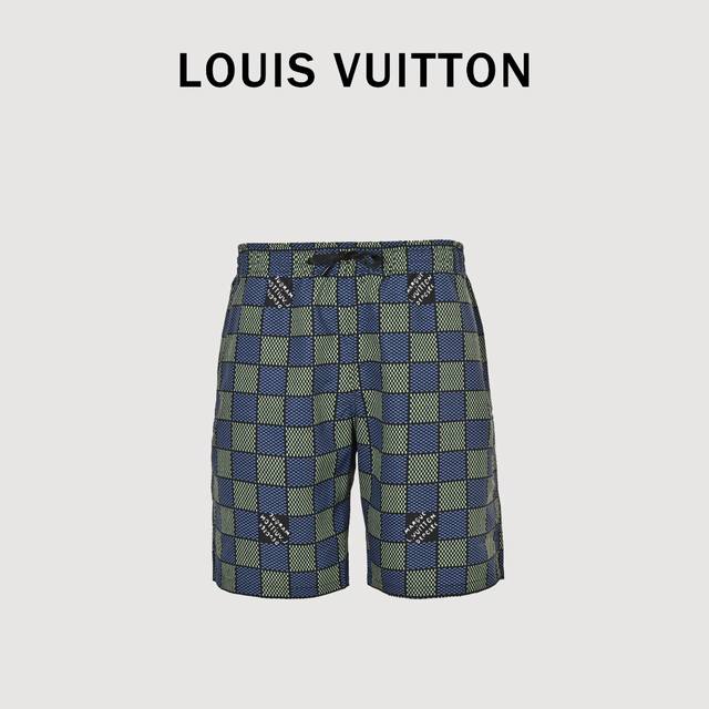 Louis Vuitton 路易威登 25Ss Damier棋盘格短裤 2025 Lv新款短裤，以摩登视角诠释 Damier 格纹，翻转即现全幅 Monogra