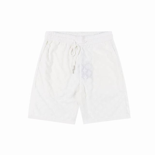 Louis Vuitton 路易威登 25Ss 满印老花提花凹凸套装短裤 原版开模。定制360G毛巾面料，定制的人造丝。61%粘胶纤维，32%锦纶，7%棉纶。