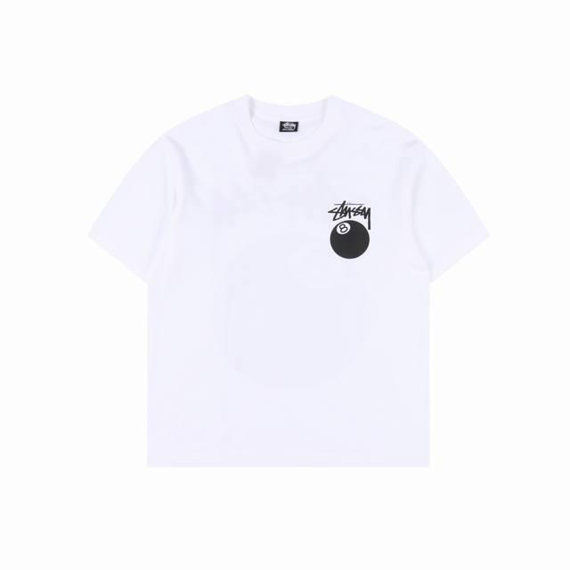 Stussy斯图西 黑八台球印花短袖 尺码：S-Xl
