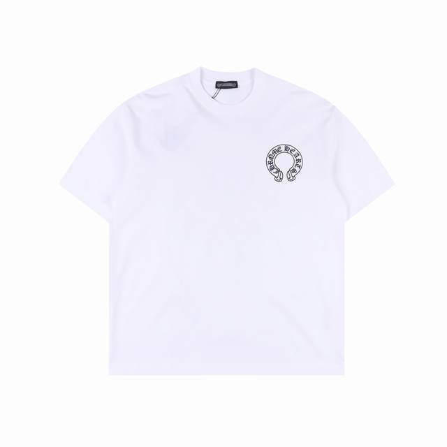 Chrome Hearts 克罗心 25Ss 渐变马蹄十字架印花短袖 面料采用280克重精梳棉，定制32支1*1螺纹，成衣两遍水洗处理，面料舒适亲肤无异感，定制