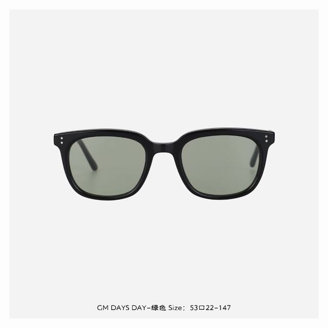Gentle Monste Days Day-绿色 框型简述-经典时尚设计百搭不挑脸型 较链组合-经过多次开合测试，坚固耐用 舒适镜腿-更具脸型舒适贴合避免肌肤