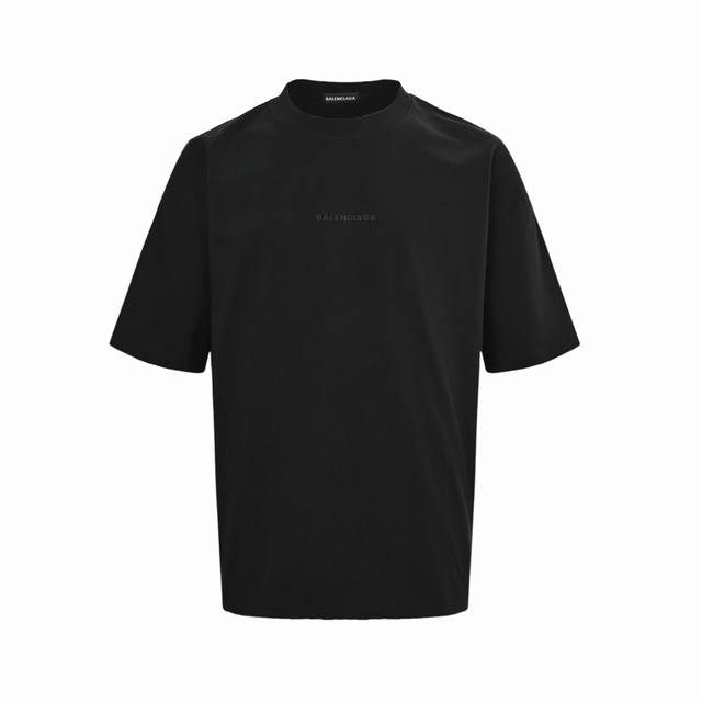 Balenciaga 巴黎世家 25Ss 前后字母压胶短袖 面料采用定制240G 26支特滑双股精棉平纹高密无尘全棉布料。前幅高密度加厚，走线平整，代工品质，全