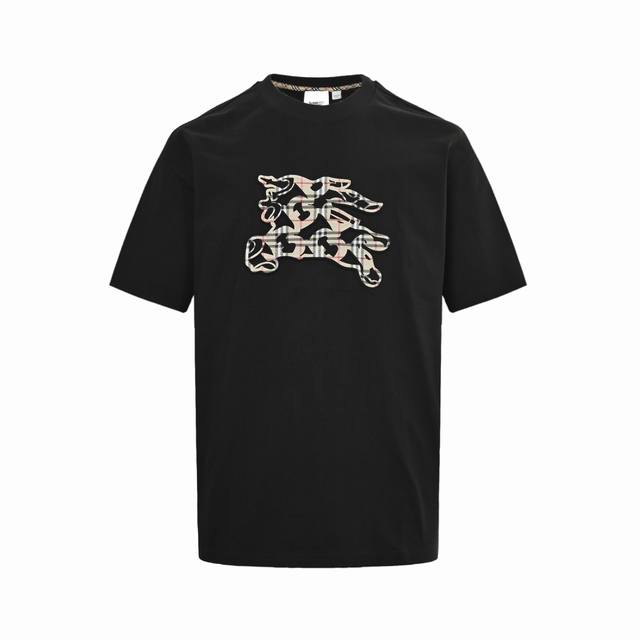 Burberry 巴宝莉 25Ss 格纹战马浮雕短袖 重磅280G定制32支原版面料，采用定制定染高克重原版面料，螺纹舒适不变形，质感无敌 -1：1原版开模，Z