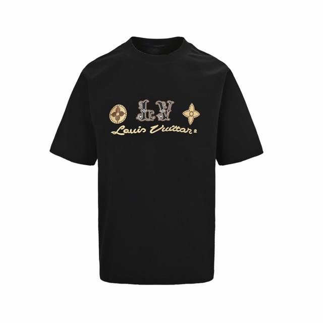 Louis Vuitton 路易威登 25Ss 四叶草字母Logo印花短袖 面料采用260克重纯棉，定制32支2*2螺纹，成衣两遍水洗处， 面料舒适亲肤无异感，
