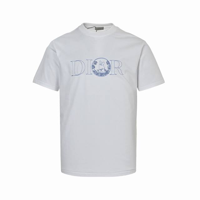 Dior 迪奥 25Ss 猫咪刺绣短袖 纯棉双纱面料，采用高密度线刺绣，宽松版型、全套辅料配备 面料柔软三标齐全 Size:S-Xl
