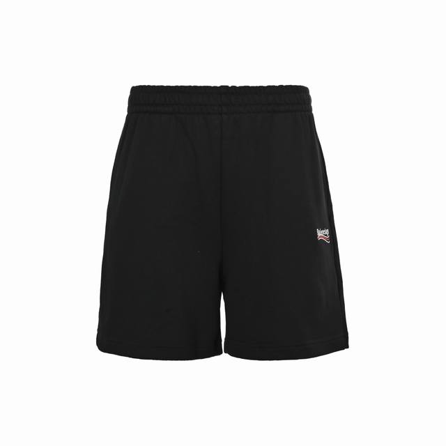 Balenciaga 巴黎世家 经典可乐刺绣短裤 面料原版定制，非常耗时废料，密度手感和原版达到一致，松紧腰搭配，轻松调节腰围，侧面拼接黑色织带设计，作为整条裤