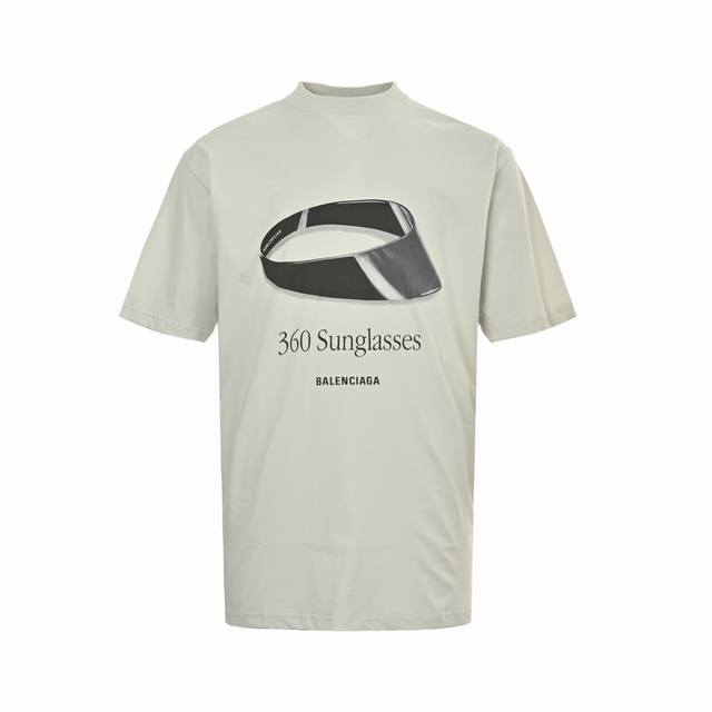 Balenciaga 巴黎世家 25Ss 太阳墨镜印花短袖 男女同款！ Size:S-Xl