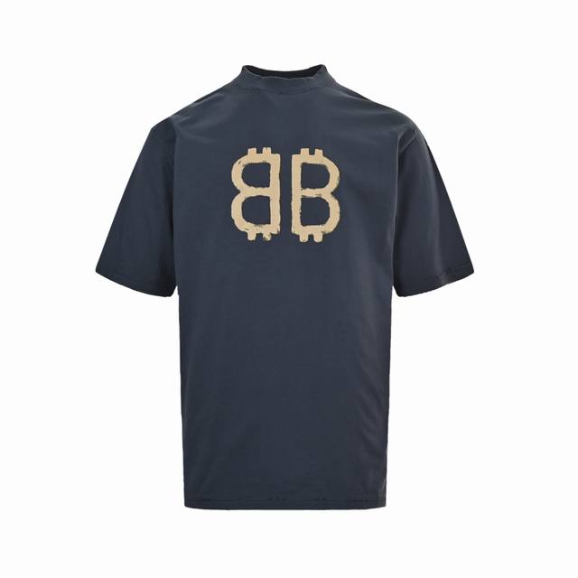 Balenciaga 巴黎世家 25Ss 双B做旧印花短袖 Size:Xs-Xl 印花: 采用进口浆料印刷，成衣普洗，领口不变形褪色缩水。 面料: 采用36支全