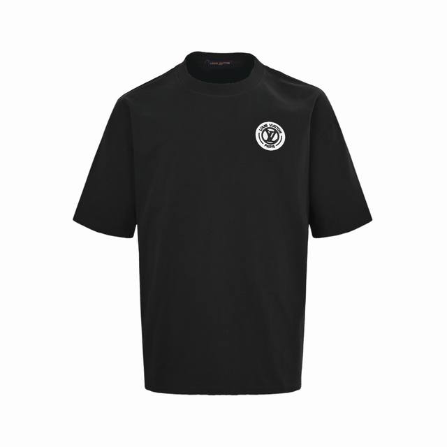 Louis Vuitton 路易威登 25Ss 刺绣圆圈徽标短袖 面料采用定制240G 26支特滑双股精棉平纹高密无尘全棉布料。前幅高密度加厚，走线平整，代工品
