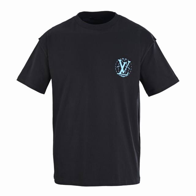 Louis Vuitton Lv 菲董设计秀场员工服短袖T恤 官网未上架款，秀场限定员工服，32支精疏棉双纱面料，1*1索拉纳罗纹，胶桨印花，面料酵洗，定制辅料
