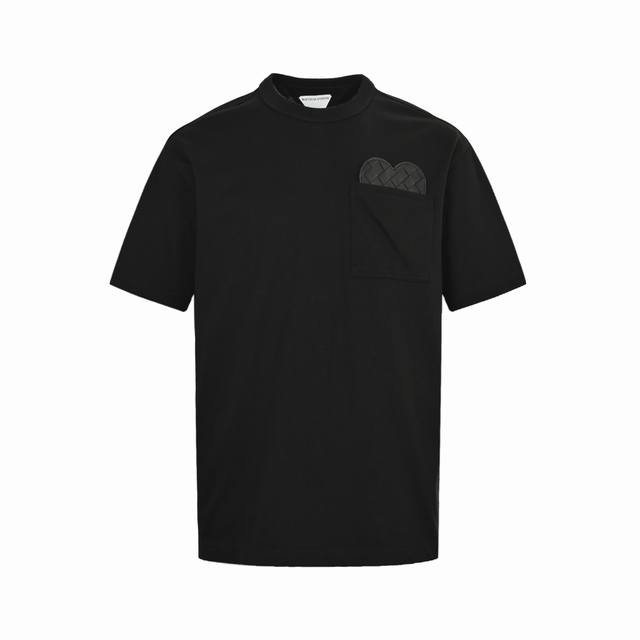 Bottega Veneta Bv 编织爱心皮革标识短袖 原版7600购入，原版定制40支350G全棉布料，水洗后375G。工艺: 车工精密，还原原版， 口袋处