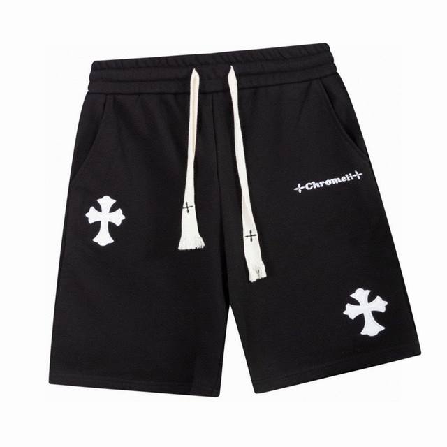 克罗心 Chrome Hearts 夏季新款 刺绣字母皮标十字架短裤 男女同款全新美学灵感趣味设计,渠道性质精品。让整体造型设计更加优雅时尚，今夏最火系列，无数
