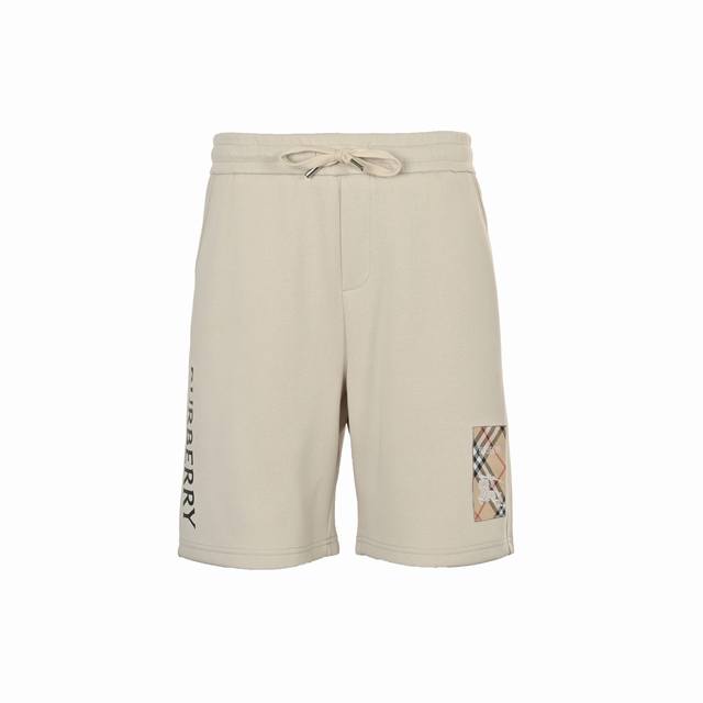 Burberry 25Ss 战马贴布压胶字母短裤 巴宝莉爆款短裤，男女同款，让每一次迈步都无拘无束，立体剪裁大幅提升运动自由度，腰部内置弹力抽绳，贴合身形不勒肤
