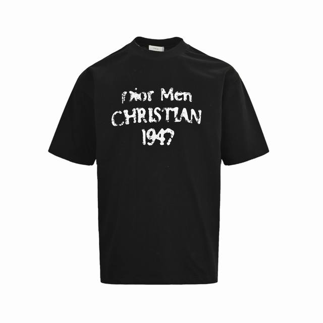 Dior 迪奥 25Ss 1947破损字母印花短袖 Size：Xs-L