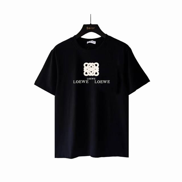 实拍细节图+尺码表 Loewe 罗意威 硅胶烫图案圆领短袖T恤半袖 最高版本 原版面料 高版本 高品质 所有细节 面料辅料工艺 全部1:1 过验 店主是“细节怪