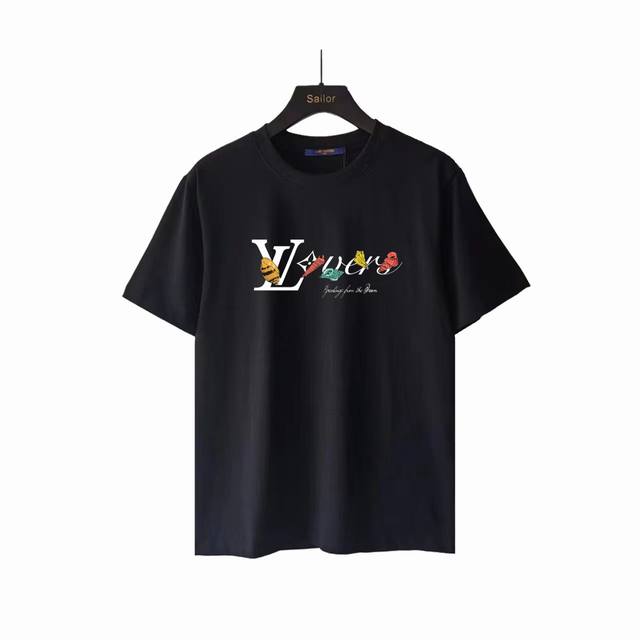 实拍细节图 +尺码表 Louis Vuitton 路易威登 小海螺Logo印花短袖 定制260克同缸染面料 手感非常舒服 春夏最新砖柜同步 时尚又个性 超级百搭