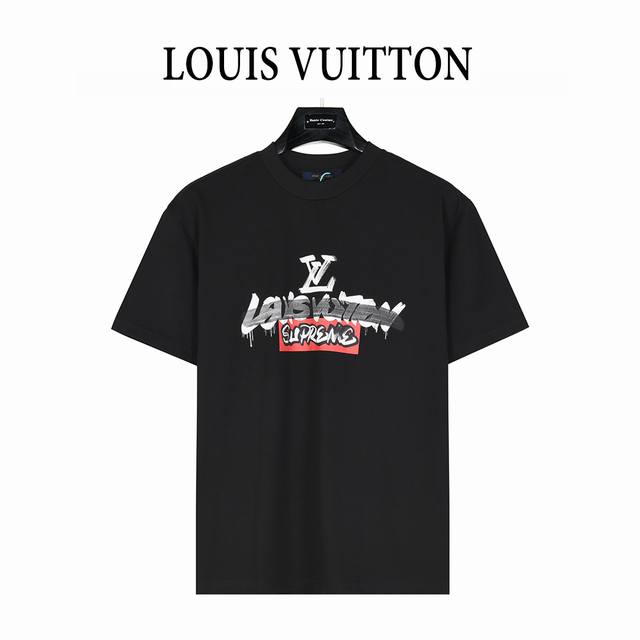 Louisvuitton X Supreme联名 联名Logo涂鸦印花短袖T恤 原版印花一比一复刻，采用进口原浆加配涂鸦印花工艺， 手感非常舒服 超级百搭好看的