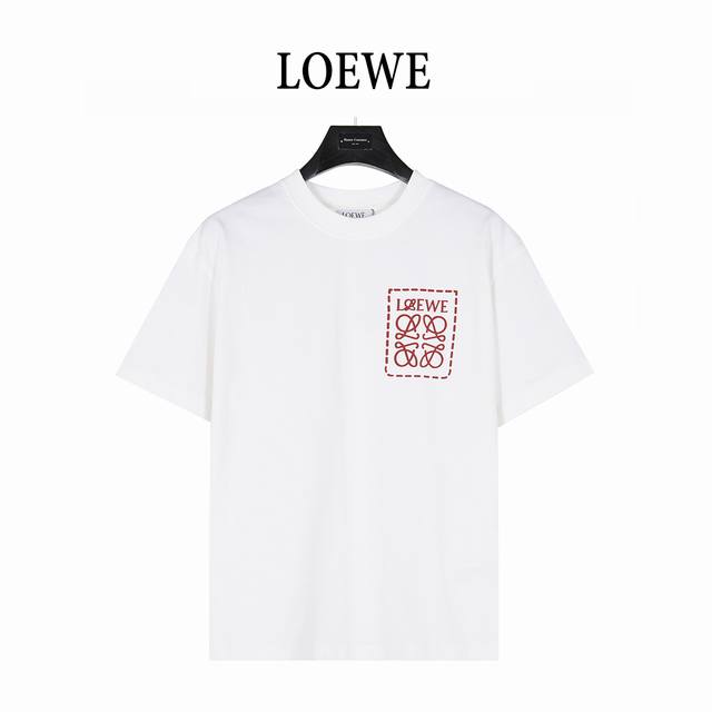 Loewe 罗意威 25Ss 胸口凹凸Logo压胶短袖T恤 购入原版开模打造，全套定制辅料，所有细节完美还原 定织定染260G纯棉双纱紧密棉面料，洗水后达280