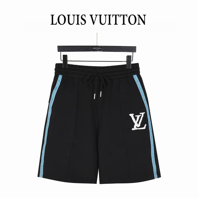 Louis Vuitton 路易威登 25Ss 蓝条纹编织Logo刺绣短裤 面料采用定制380克毛圈面料，制编花全棉织带，编织紧致手感柔软， 刺绣工艺采用百灵达