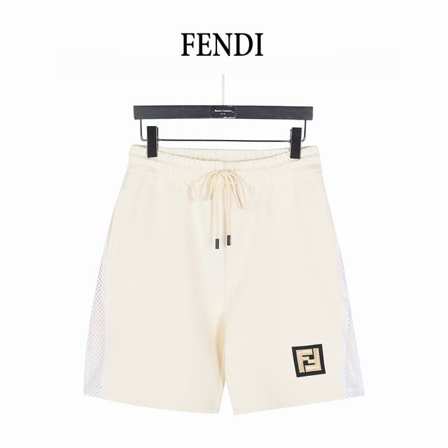 Fendi 芬迪 25Ss 金标双Flogo刺绣侧开网眼短裤 定制面料采用威化布织法，超高端针织工艺，侧边网布拼接， 裤管采用品牌标识Logo标点缀！ 款式简单