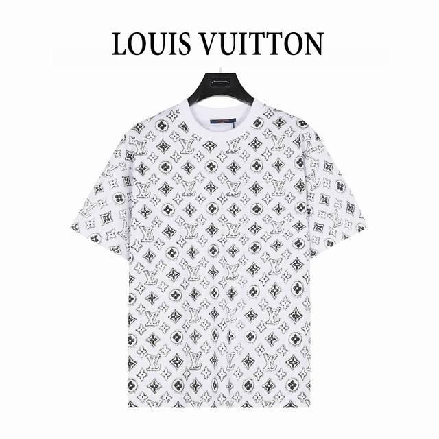 Louis Vuitton 路易威登 通体老花满印短袖T恤 男女同款全新美学灵感趣味设计,渠道性质精品。让整体造型设计更加优雅时尚， 今夏最火系列，无数明星潮人