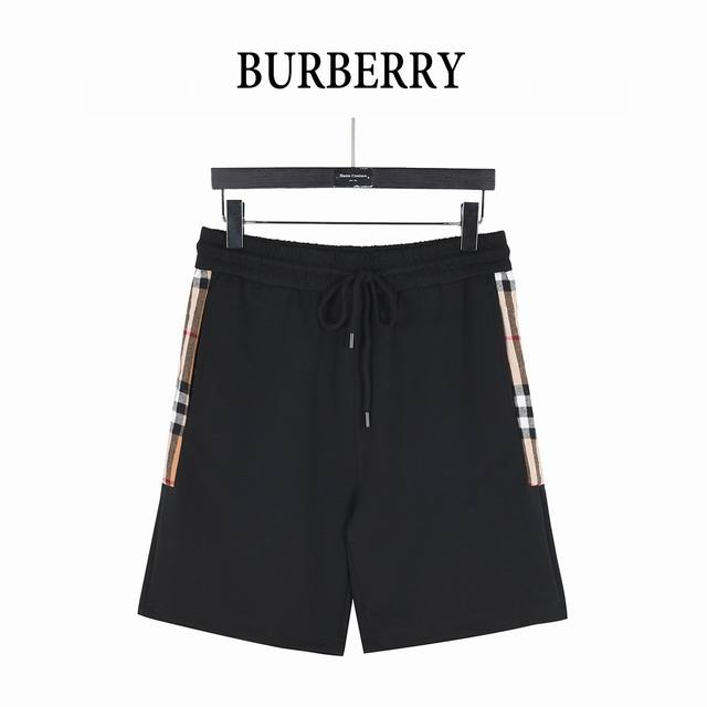 Burberry 巴宝莉 经典格纹贴布拼接Logo口袋短裤 2025最新款休闲短裤，高品质牛肚定制面料，两侧格子拼接工艺！ 款式简单又不失档次 三标齐全、透气舒