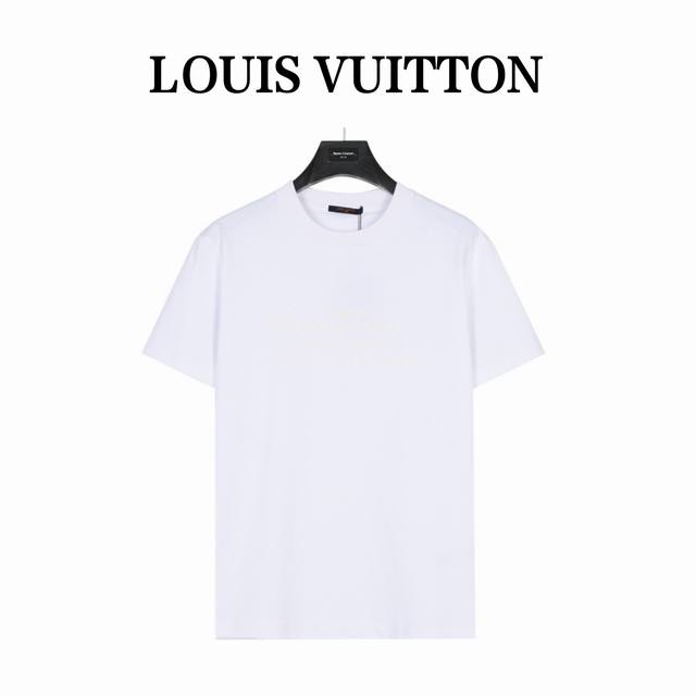 礼盒包装 Louisvuitton 路易威登 字母Logo珍珠贝壳烫压短袖T恤 面料采用客供定织260G平纹布弹料，洗水后达280G 原版定制 简约而不失细节的